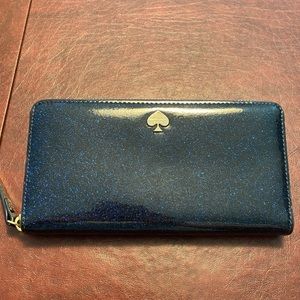 Blue glitter Kate Spade wallet